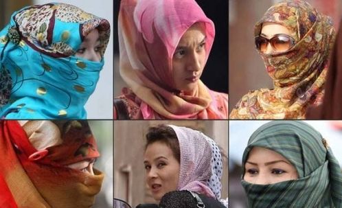 新疆头巾禁令图片