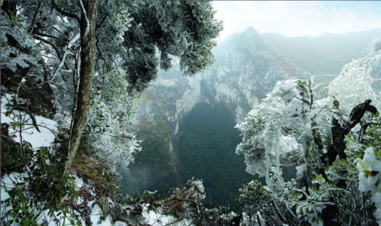 乐业雪景图片