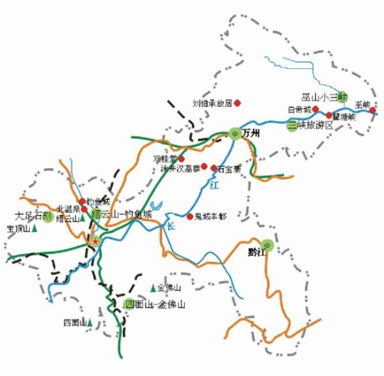 重庆旅游地图