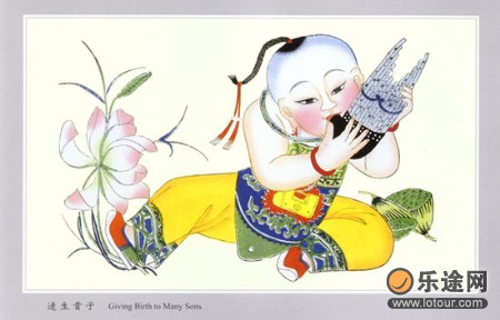 组图杨柳青年画欣赏娃娃年画