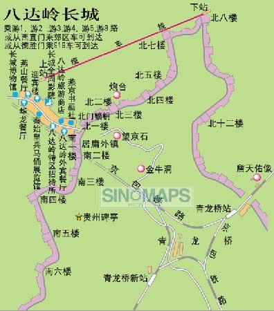 中国地图长城路线图图片