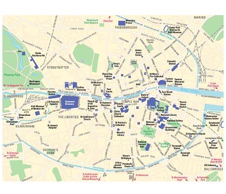 都柏林区域划分地图图片