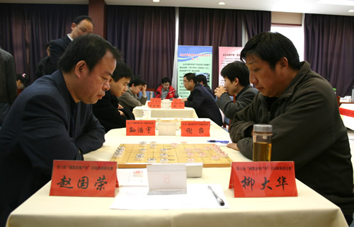 图文第6届威凯杯象棋赛决胜轮赵国荣与柳大华交手