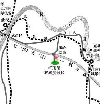 湖北武汉红莲湖高尔夫乡村俱乐部地理位置