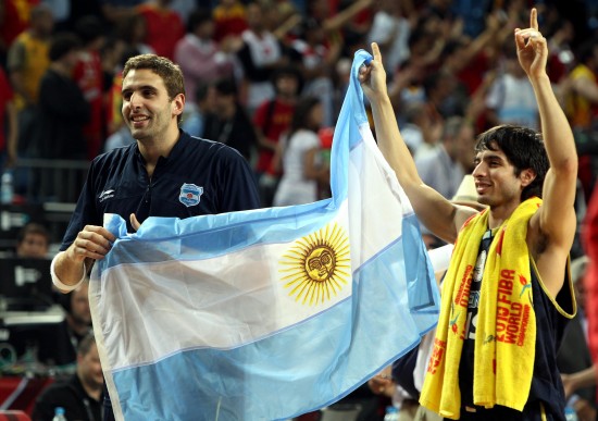 图文男篮世锦赛西班牙8186阿根廷阿根廷庆胜利