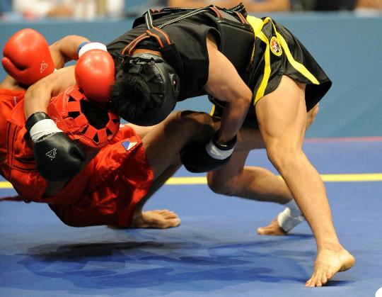 图文-武术世界杯张帅可56公斤级夺冠 人倒势不倒