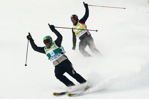 图文-自由式滑雪世界杯美国站第2日 率先抵达终点