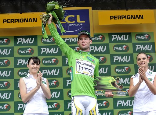 图文2009环法第五赛段赛况卡文迪什获得绿衫