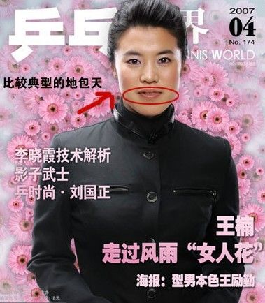 图文体坛美女脸部硬伤盘点王楠有点地包天