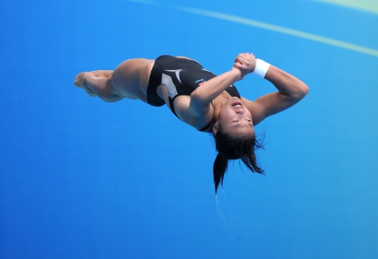 (世游赛)(6)跳水——王涵获得女子1米板银牌7月19日,王涵在比赛中