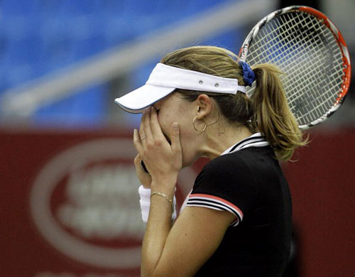 图文克里姆林宫杯女单首轮法国美少女不甘的吼叫