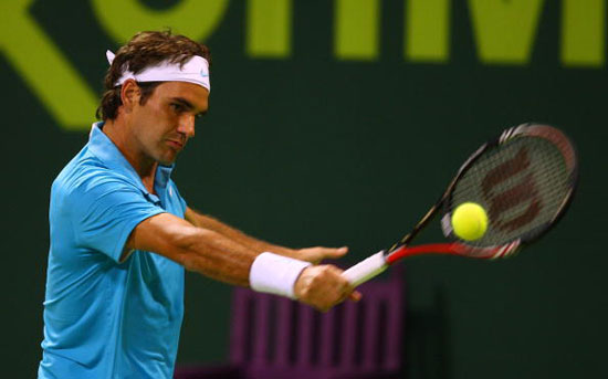 图文-多哈赛费德勒57分钟速胜晋级 天王稳健回球_网球频道_nike新浪